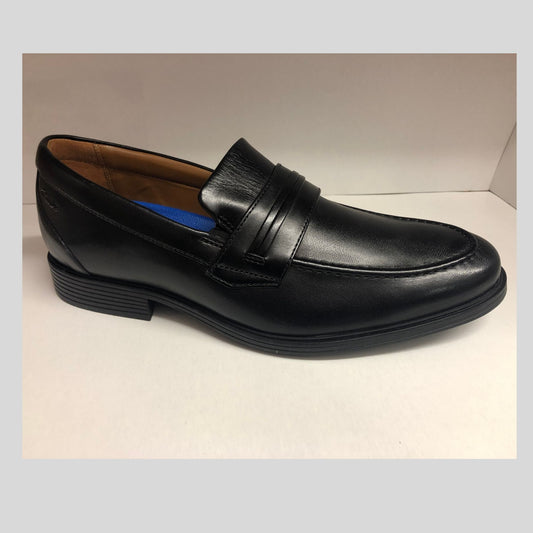 Clarks Whiddon Loafer - Black Leather